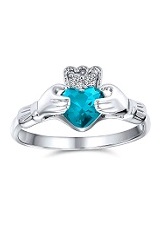 catchy minuscule cz December birthstone ring for babies and children